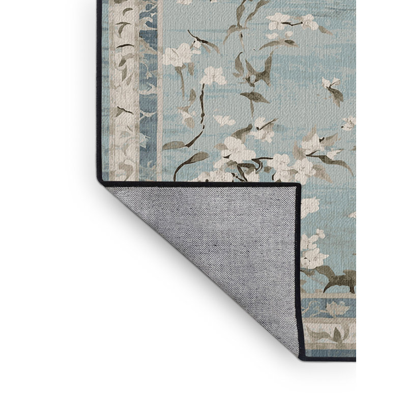 Machine Washable Gray Area Rug, Rectangle 8' x 10'