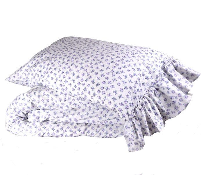 Floral Pillow Case, King Pillowcase, Lilac Floral