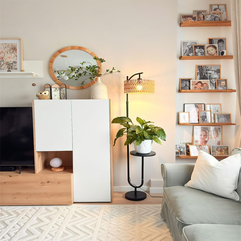 176cm Matte Tray Table Floor Lamp