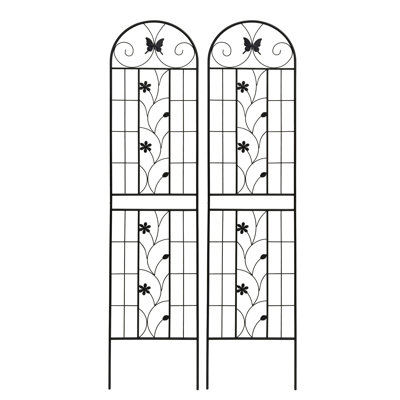 2 Pack Metal Trellis 86.7"X19.7", Rustproof Outdoor Plant Support. Easy To Setup, For , Morning Glory, Peas 2 Rustproof. Assembly Climbing Plants, Sup
