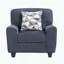 Chaise de salon en chenille durable avec coussin décoratif-1929716982