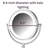 8.5" Lighted Tabletop Magnified Makeup Mirror, Plug In-93601678