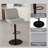 Adjustable Height Upholstered Swivel Bar Stools With Backrest(Set Of 2)-919860580