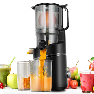 5.3" Self-feeding Masticating Juicer – Whole Fruit & Vegetable Cold Press Juicer, 250w High-yield Extractor, Easy To Clean