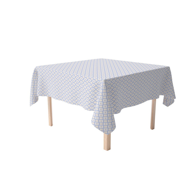 Fabric Textile Products, Inc. Square Tablecloth, 100% Cotton, Geometric Décor