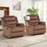 Samaris 36.6'' Wide Modern and Super Soft Overstuffed Skin Friendly Fabric Manual Recliner (Set of 2)