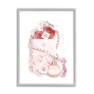 Sac de designer rose avec éclaboussures de peinture chic