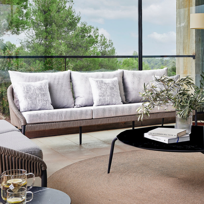 Rodona Outdoor 3 - Seat Patio Sofa, Canvas Canvas Sunbrella® Canvas