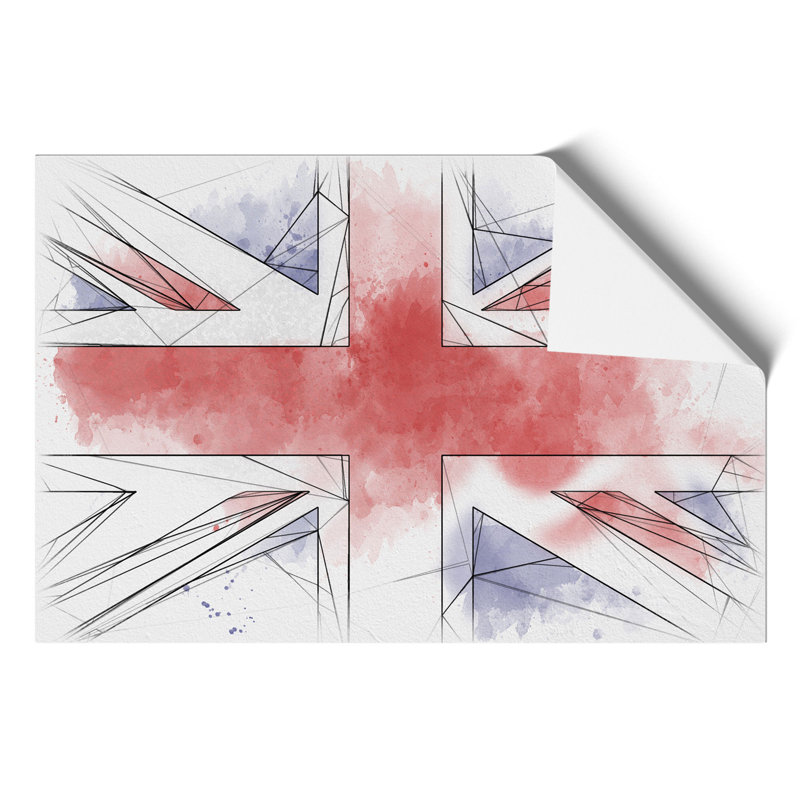 Union Jack British Flag Sketch - Frameless Print, 59cm H x 84cm W x 0.1cm D