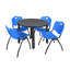 Plateau de table Kee, 4 chaises empilables-1528929530-1528929527