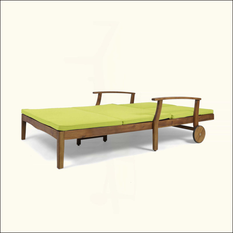 Double Chaise Lounge With Adjustable Backrests And Quick-Drying Cushions For Outdoor Relaxation, Green