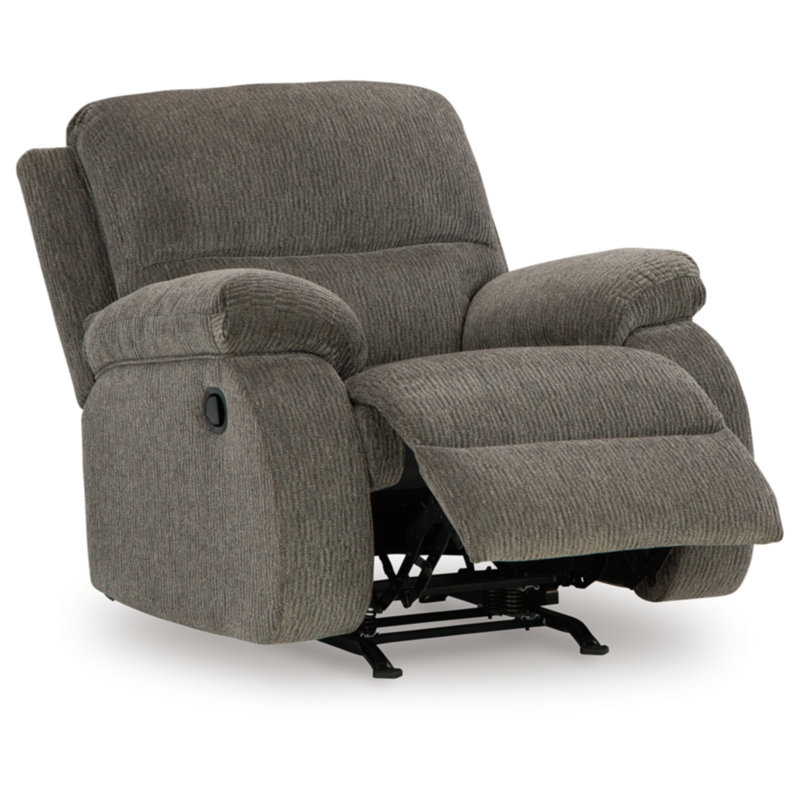 Elario Upholstered Recliner, Gray 100% Polyester