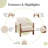 Rafila Fabric Accent Arm Chair, Dazzle Cream