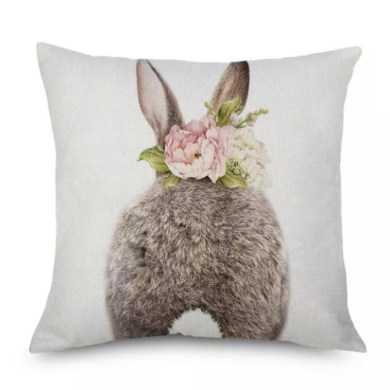 Housse de coussin Spring Bunny, 18 x 18 po