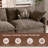 Maney 76.8" Upholstered Chenille L Shaped Sectional Loveseat Sofa with Ottoman-516763076