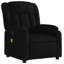 Fauteuil inclinable de massage Vidaxl, polyester noir, métal, contreplaqué, mousse