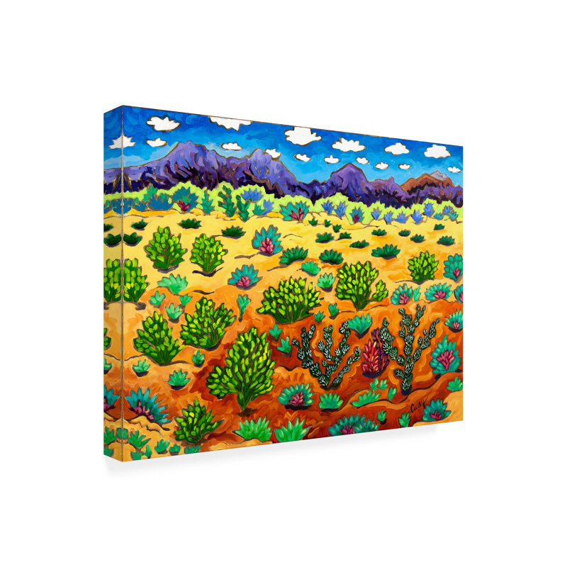 "Western destination" par Cathy Carey - peinture sur toile tendue, H 14 po x l 19 po x P 2 po