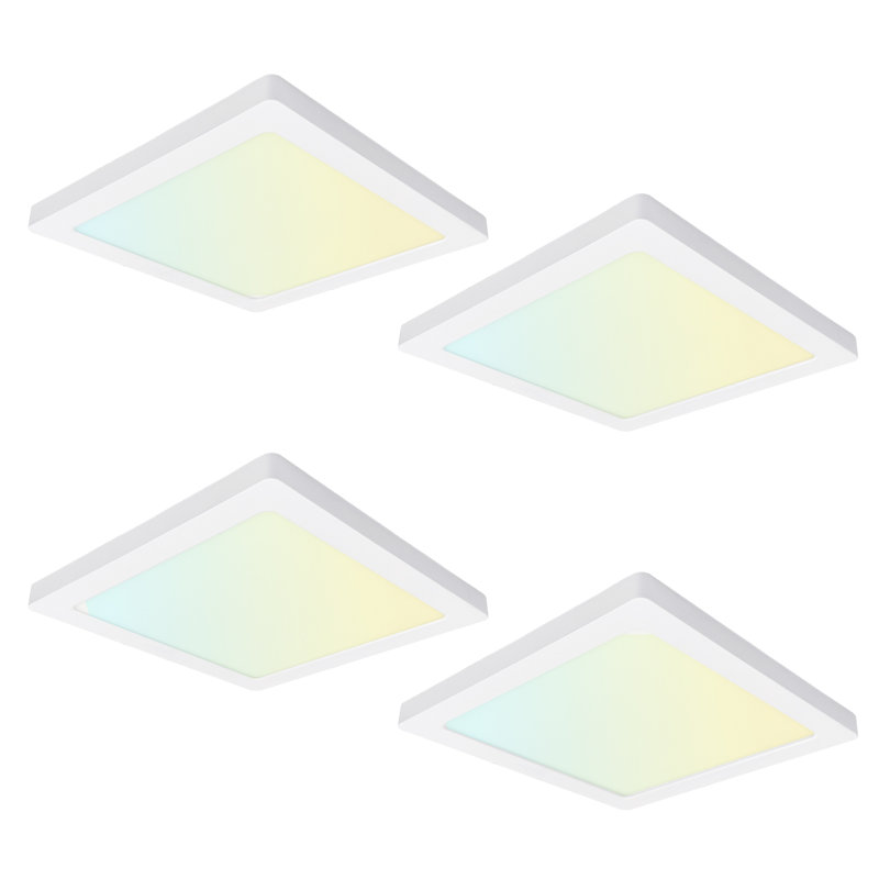 Plafonnier encastré en plastique Kentrell, H 0,6 po x l 8,4 po x P 8,4 po