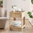 Alpern 15.75" Wide Rattan Drawer Natural End Table, WIth Open Storage Space With Mid-level Cut-outs And Solid Wood legs Side Table-996975553