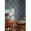 Papier peint floral rétro bleu Toile rétro-247294074