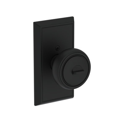 Bremerton Keyed Entry Knob with Chamfered 5in Rose in Polished Chrome