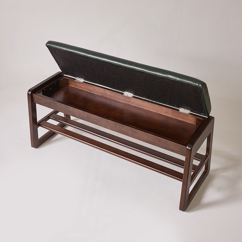 Banc de rangement à chaussures avec compartiment de rangement dissimulé et tablettes ouvertes, banc robuste pour chaussures