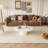 Hillsborough Single Oval Coffee Table Cream White Center Table for Living Room
