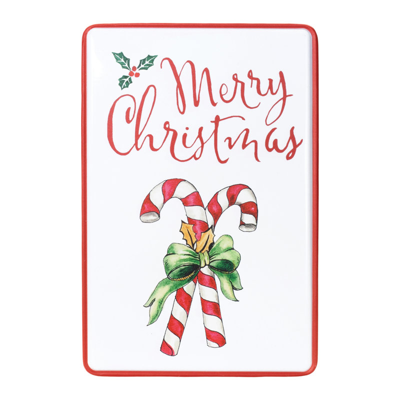 Plaque en métal «Merry Christmas» H 18 po