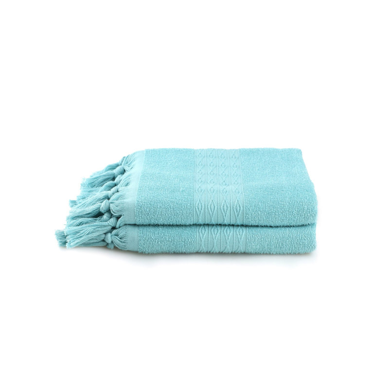 Ensemble de serviettes de bain 100% coton de qualité supérieure (2 pièces), turquoise, 29,5 x 59,1 pouces | Peluche 9,5 oz / m², lavable en machine à 104 ° F | Doux, absorbant et durable pour une expérience de salle de bain luxueuse