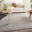 Tapis gris contemporain à rayures Rennes-748116809
