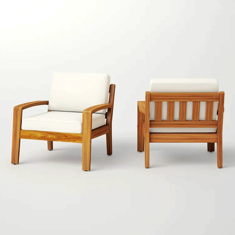 Fauteuil club Grenade, Tissu beige