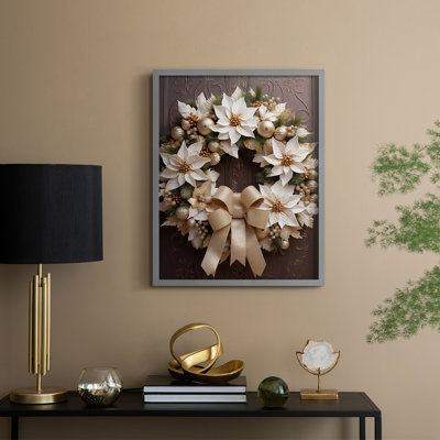 «Christmas Holiday Art DCCX», reproduction d'art encadrée - bois massif