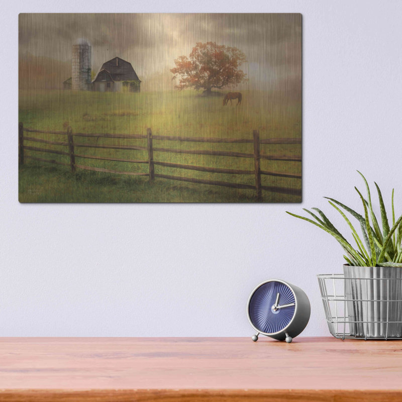 "Graze On" par Lori Deiter sur métal, H 12 po x l 16 po