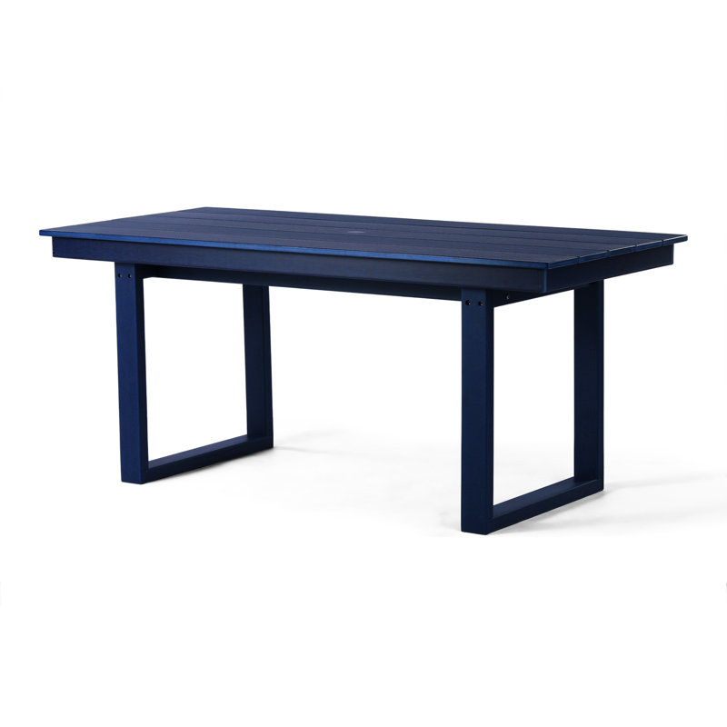 68" X 31" Rectangular Dining Table, Navy Blue