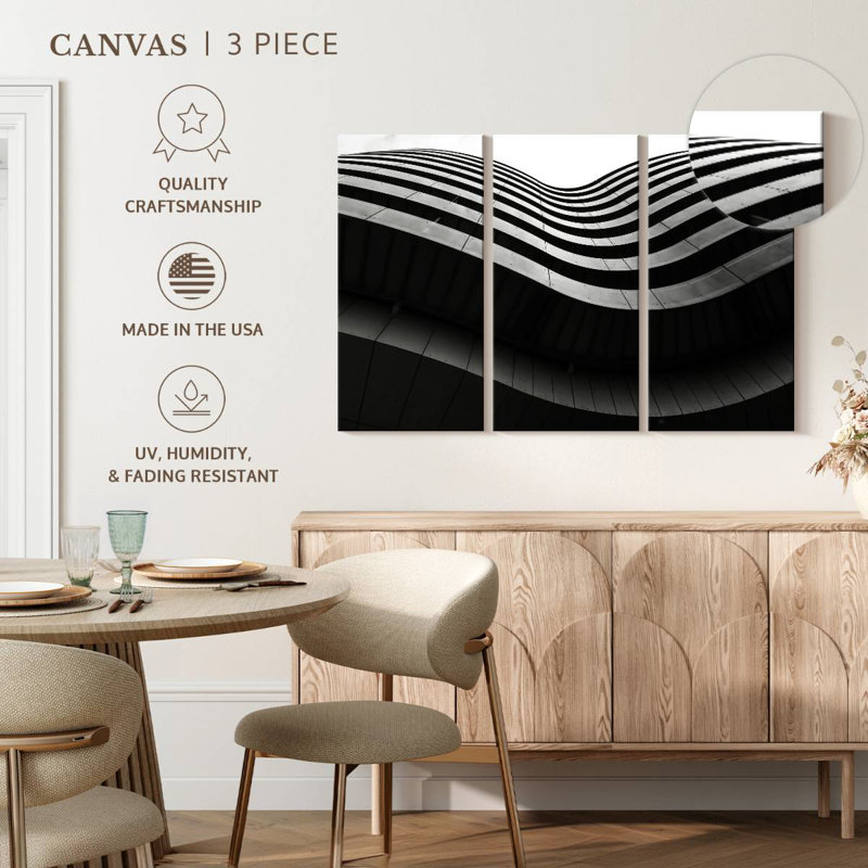 Wavy Building Exterior, 48" H x 74" W