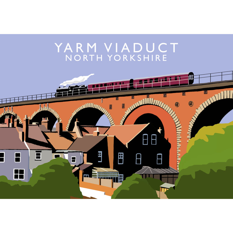 'Yarm Viaduct 2' by Richard O'Neil - Print, 30 cm H x 40 cm W x 1 cm D, No Frame