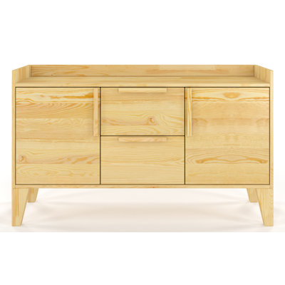 Jovanni Solid Wood 121cm W 2 - Drawer Chest of Drawers