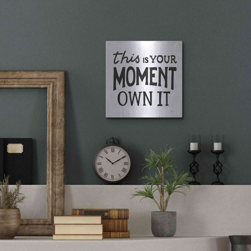 Trinx «This Moment Black» par Sue Schlabach, art mural en métal, H 12 po x l 12 po