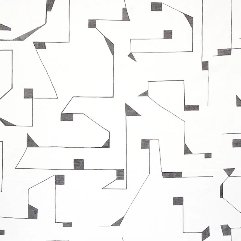 Schumacher x Porter Teleo Circuit Fabric, Gray