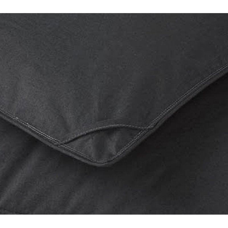 Édredon en duvet synthétique toutes saisons Crystal, Noir, Édredon double / grand