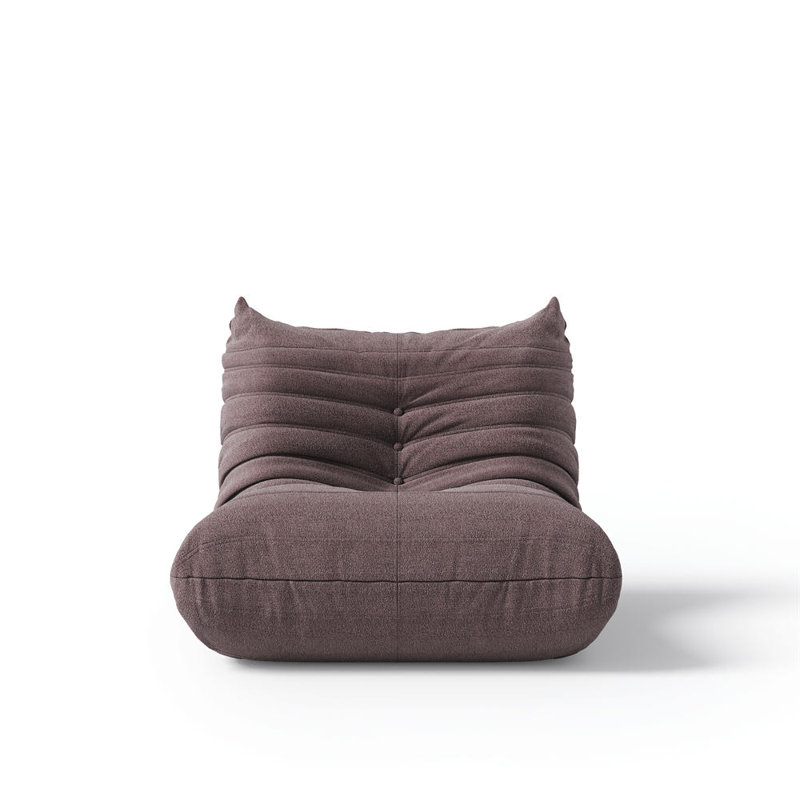 Abbie 34.2'' Sofa Lazy Sofa Bean Bag Chair Floor Sofa for Living Room Bedroom, Gray Boucle