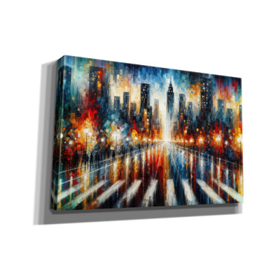 Toile épique Graffiti «Urban Abstract 6» par Rey Klimt, 18 po x 12 po