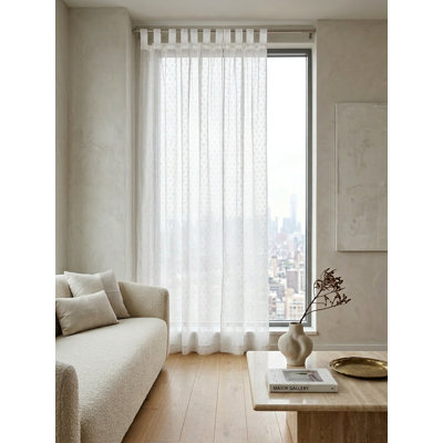 White Mist Semi-Sheer Curtain 43 X 108 in