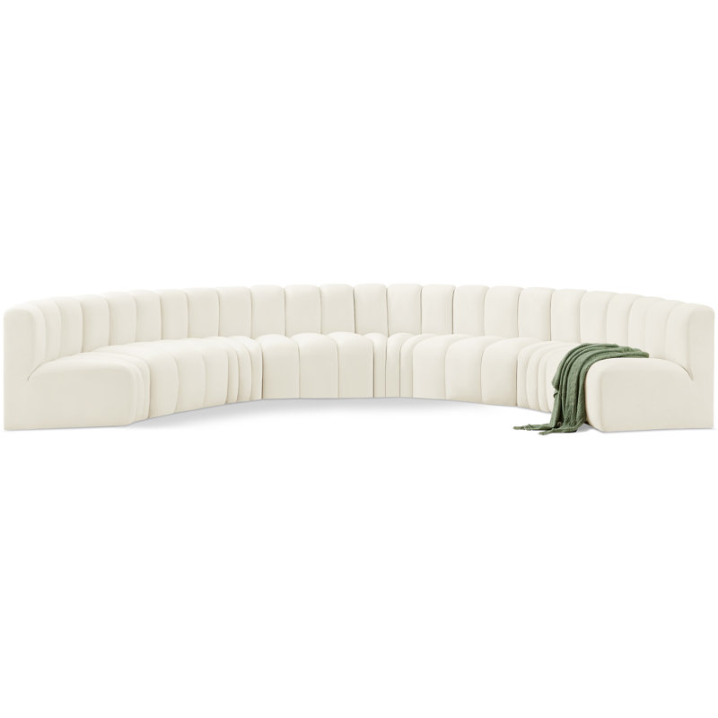 Canapé et chaise rembourrés Hormachea, Velours crème