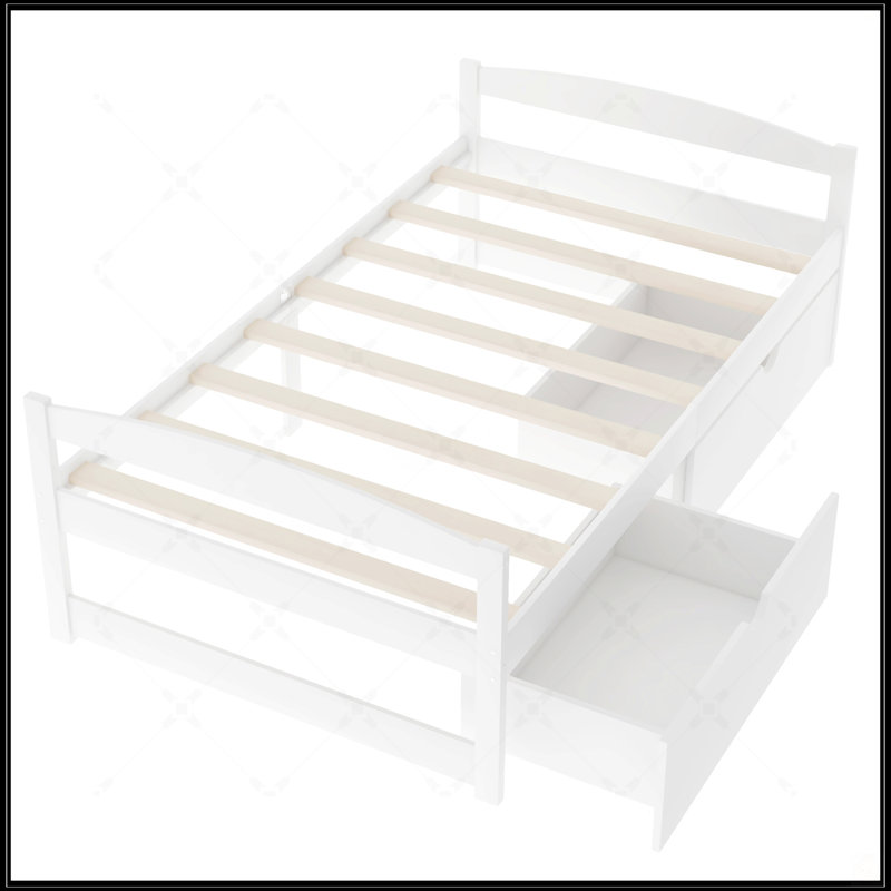 Platform Bed, White