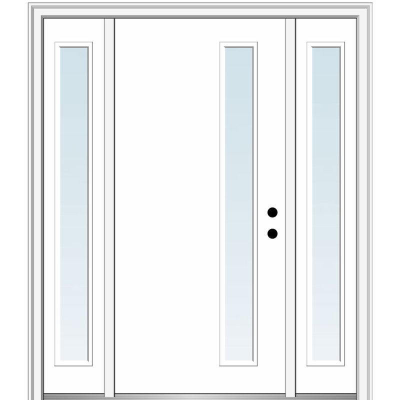 Portes d'entrée pré-fixées, H 81,75 po x l 64,5 po x P 4,563 po, Clair, S'ouvre à gauche vers l'intérieur