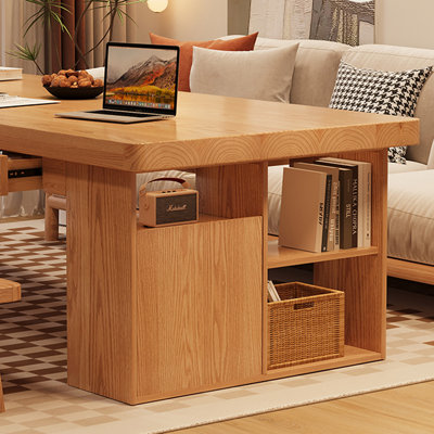 Table de rangement à tiroirs en bois de frêne durable