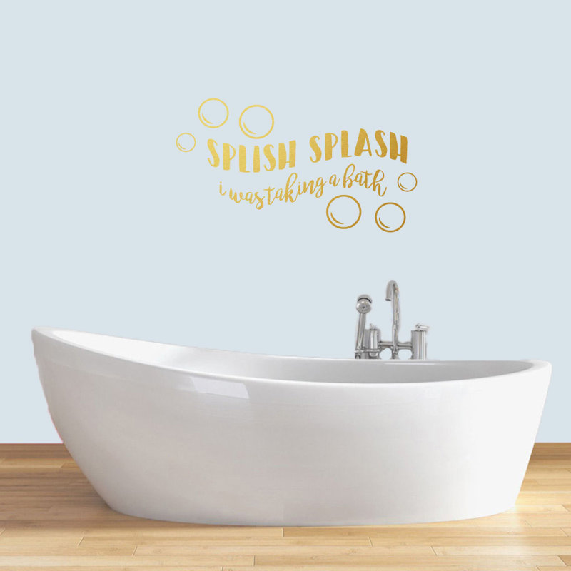 Text & Numbers Non-Wall Damaging Wall Decal, Gold