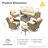 Emroy 6 - Person Reversible Modular Outdoor Conversation Set,Wicker Patio Seating Group with Lighted Coffee Table, All Weather Swivel Chair Set with Cushions-1029548068
