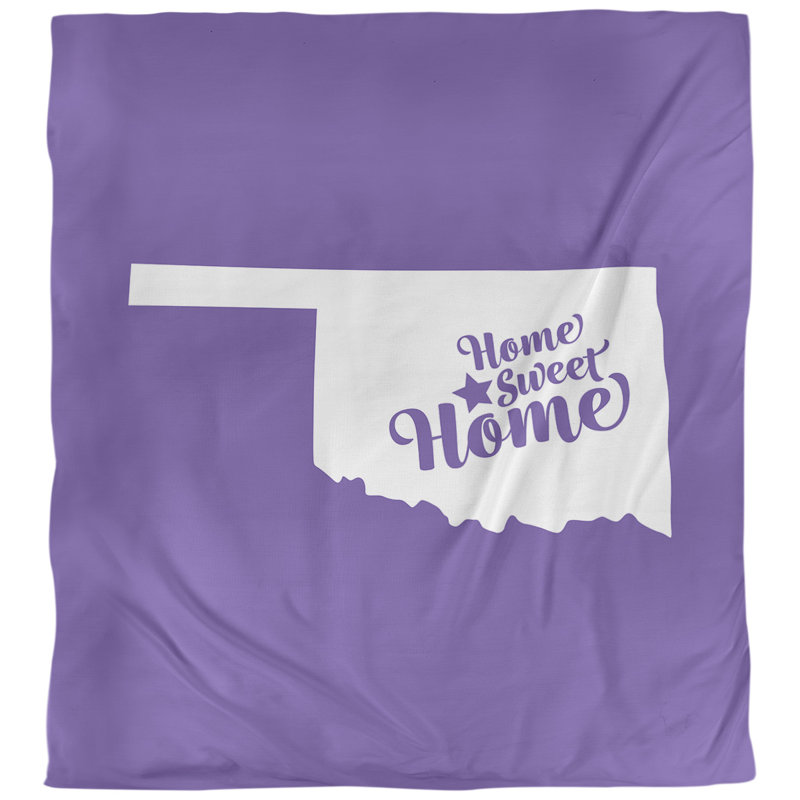 Housse de couette oklahoma pour la ville home, Microfibre, Housse de couette pour grand lit, Mauve